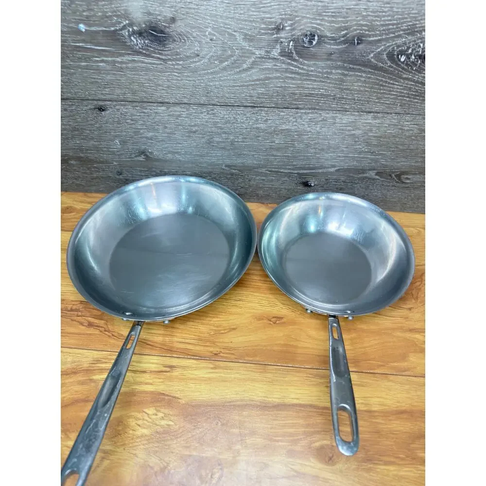 Emeril By All Clad 10 in & 8 in Copper Core Stainless Steel Fry Pan Skillet~2 Pc